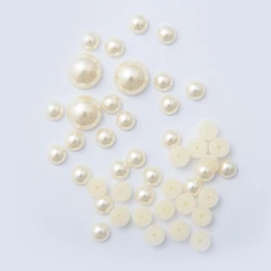 Оптовая продажа, разные размеры, пластиковые жемчужины радужного цвета, круглые бусины без отверстий для рукоделия, Бижутерия Из Бисера