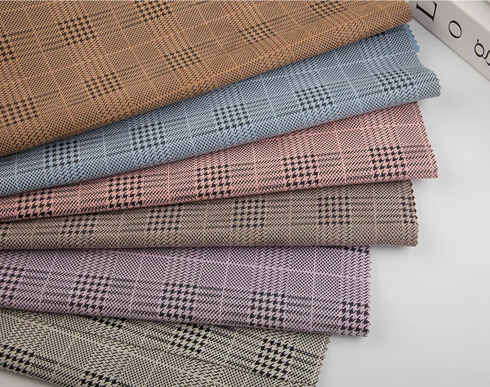 
 Высококачественная замшевая ткань с принтом, клетчатая замша для сумок  