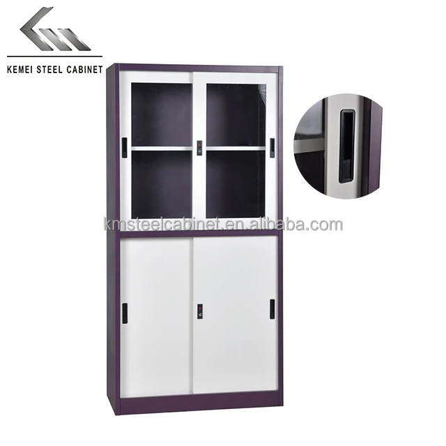 Office Steel Cabinet Sliding Door Filing Storage Metal Furniture