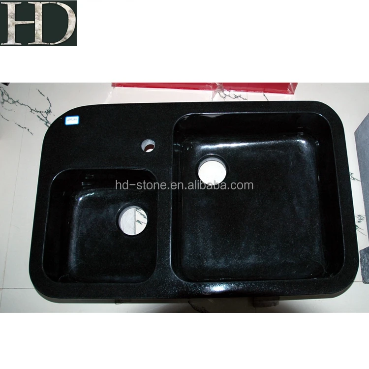 
Chinese Shanxi Black Granite Stone Kitchen Sink Bathroom Washing Hand Basin with Good Quality 