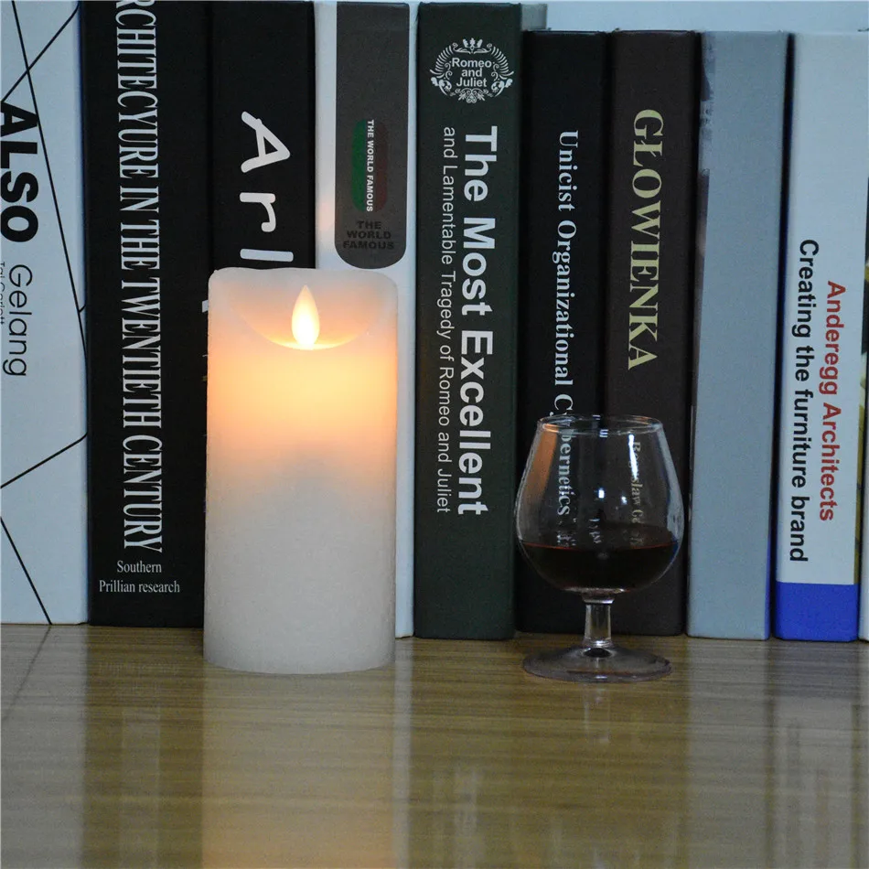 Wholesale Online Real Wax Wrap And Timer Moving Wick LED Candle