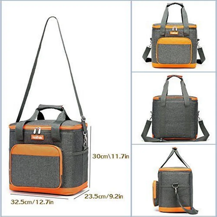 Large Capacity Lunch Box Insulated Bag Picnic Soft Cooler Tote For Men Women