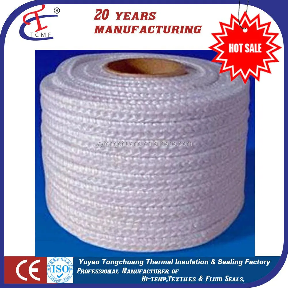 Tongchuang Fiber Glass Braided Square Rope for Industrial Oven Gasket