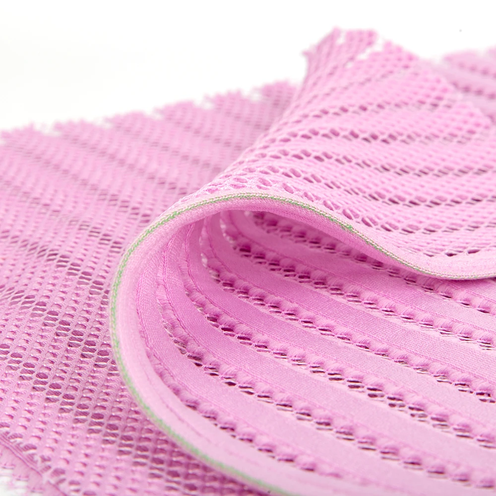 HH-040  women wedding fabric 100 3d spacer polyester mesh wholesale clothing fabric dress