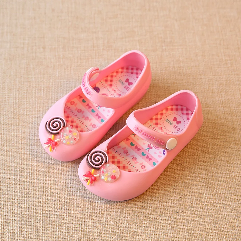 Lollipop cream smell 3 colors kids girl mini melissa jelly shoes