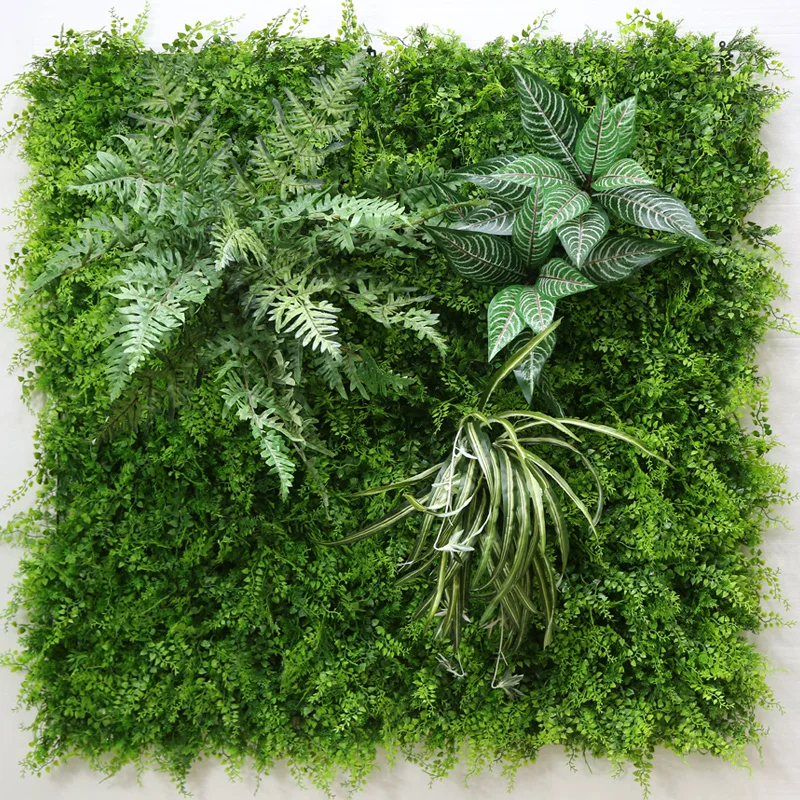 Garden latest design custom artificial plant screen balcony vertical green plant wall covering indoor wall decoration