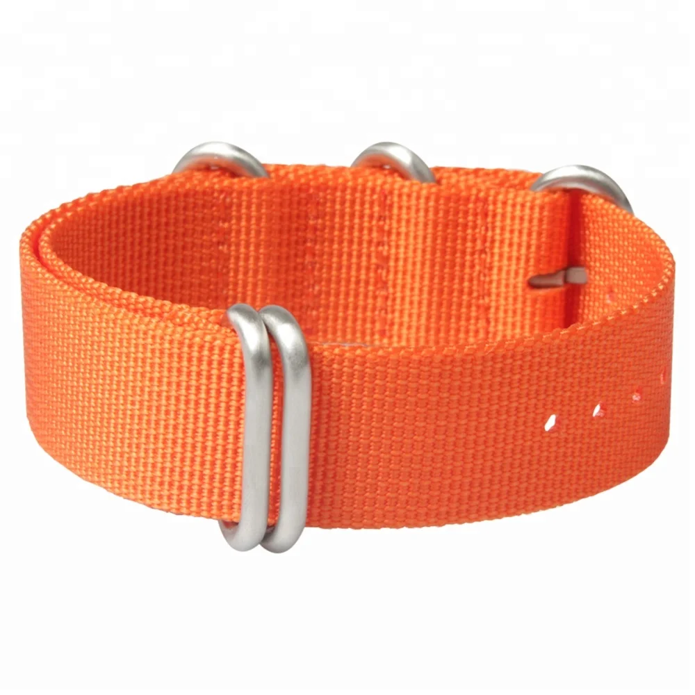 Orange nylon strap 22mm watch band nylon watch straps