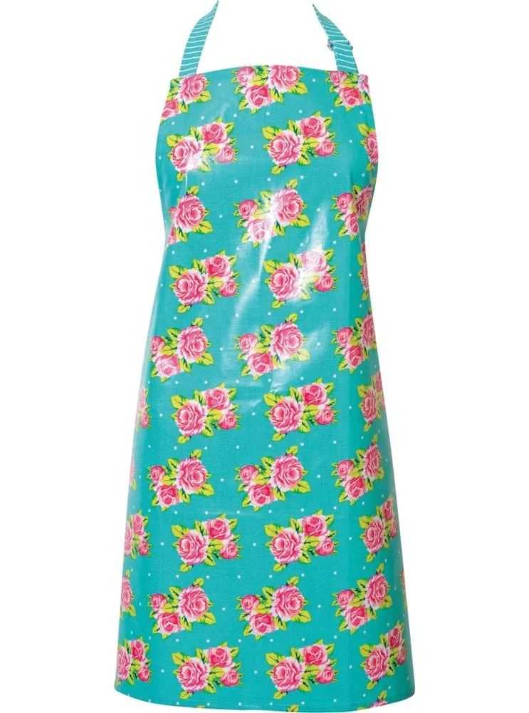 customized printing PVC apron  plastic apron pvc coated kitchen apron