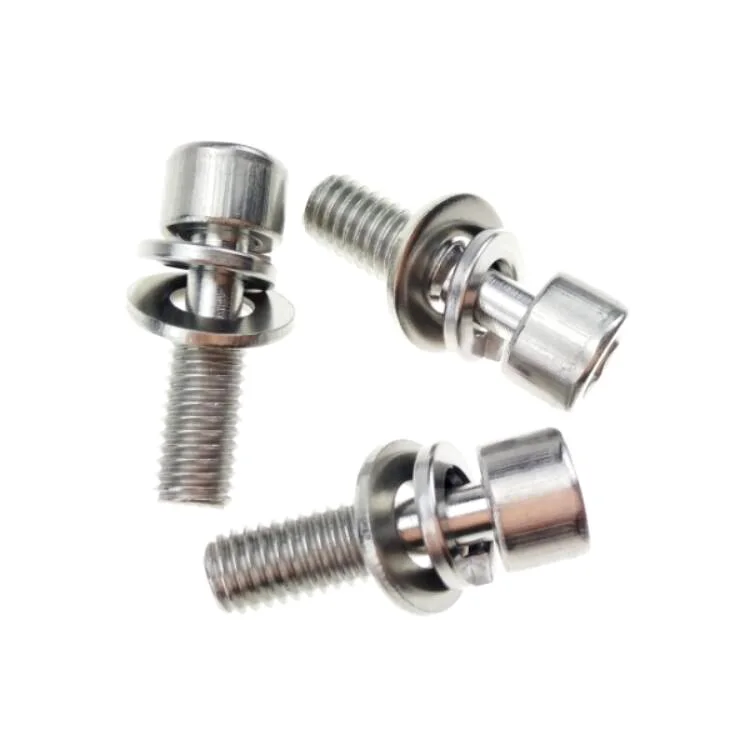 Hex Socket Head Cap SEMS Screws Stainless Steel Fastener M8 Assembled Flat Washer & Spring Washer