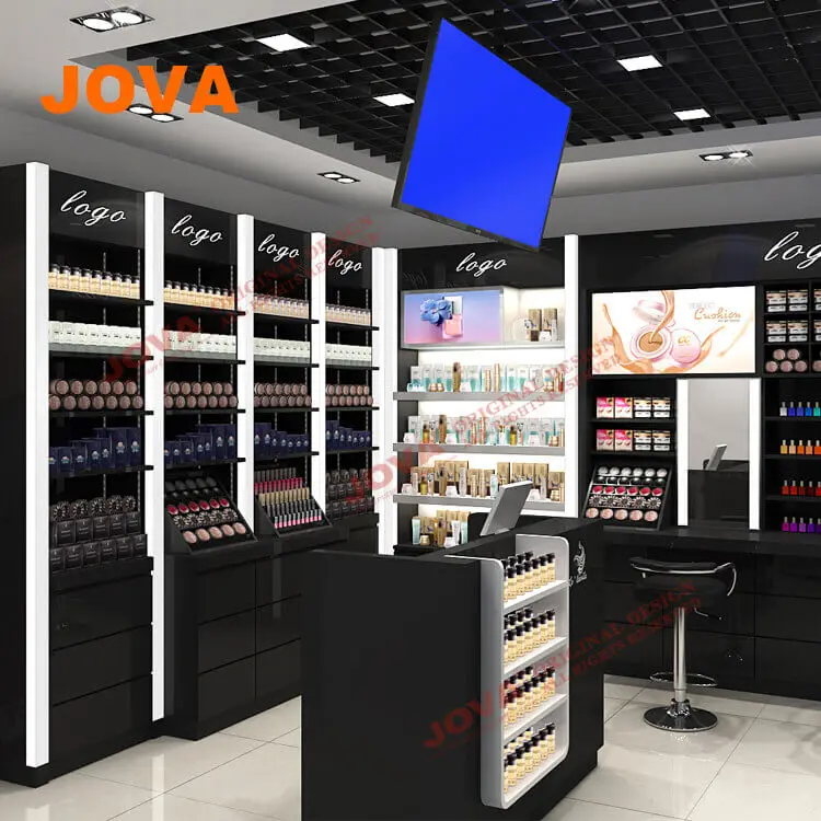 Стеллаж для хранения духов дизайн интерьера стеллаж витрин косметики с настенным креплением