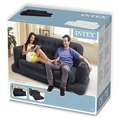 
Intex 68566 air fabric adults air sofa inflatable lounge sofabed indoor 