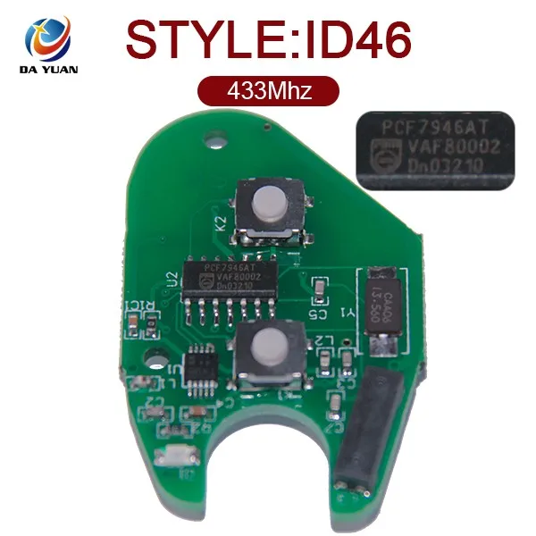 433 МГц Пустой дистанционного управления для Renault ключ 2 кнопки ID46 чип внутри AK010004