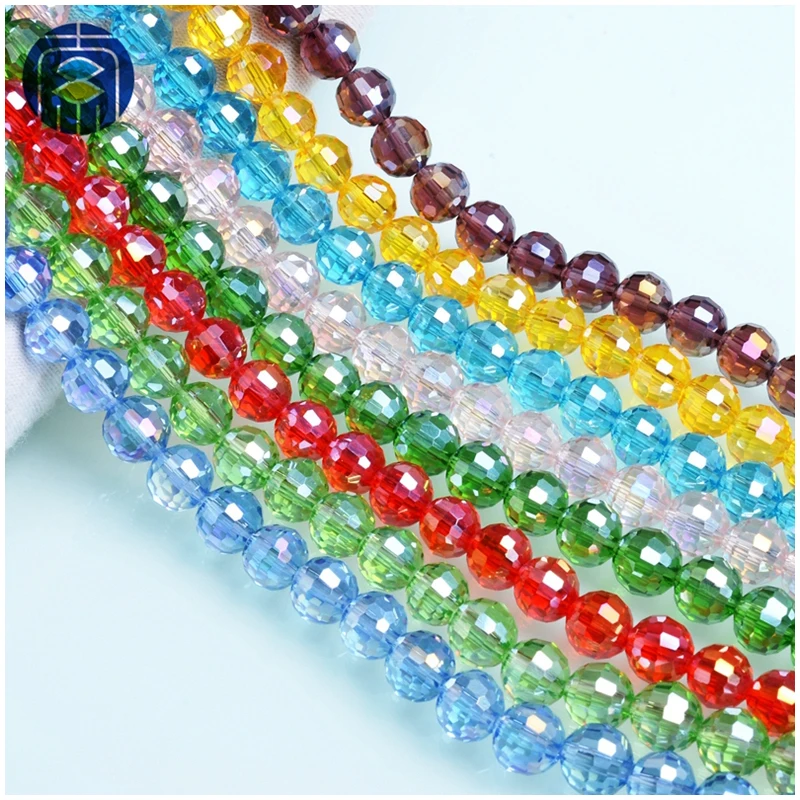 Yiwu Crystal Beads 8mm AB Color Wholesale Faceted Crystal Beads