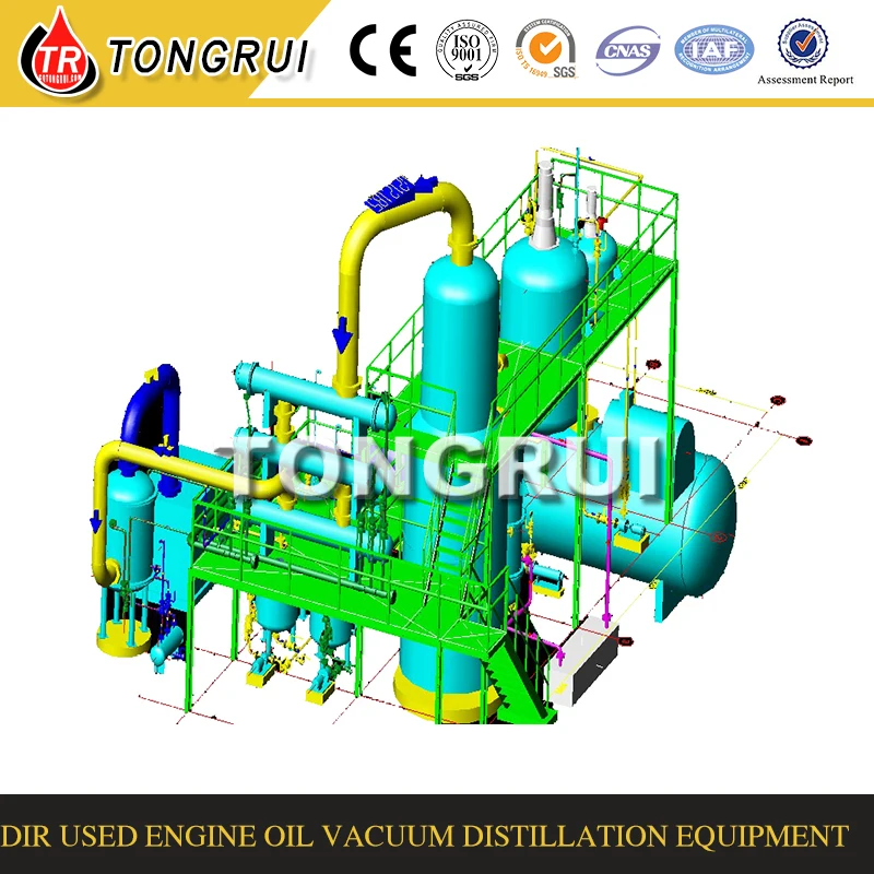 Waste Engine Oil Distillation Column Oil Refinery Equipment