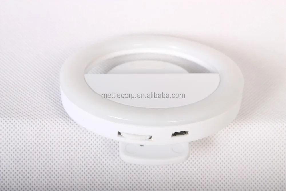 lithium battery bi-color operated LED selfie ring light with USB