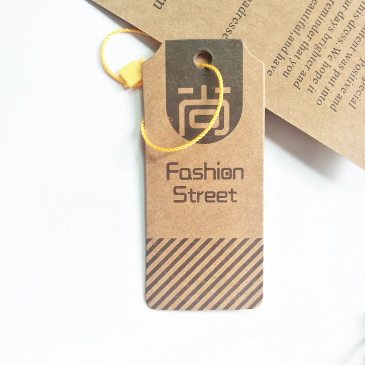 Garment Accessories Fashion Hang Tags Custom Recycled Clothing Hangtags For Clothing, Eco Friendly Kraft Paper Labels For Cloth