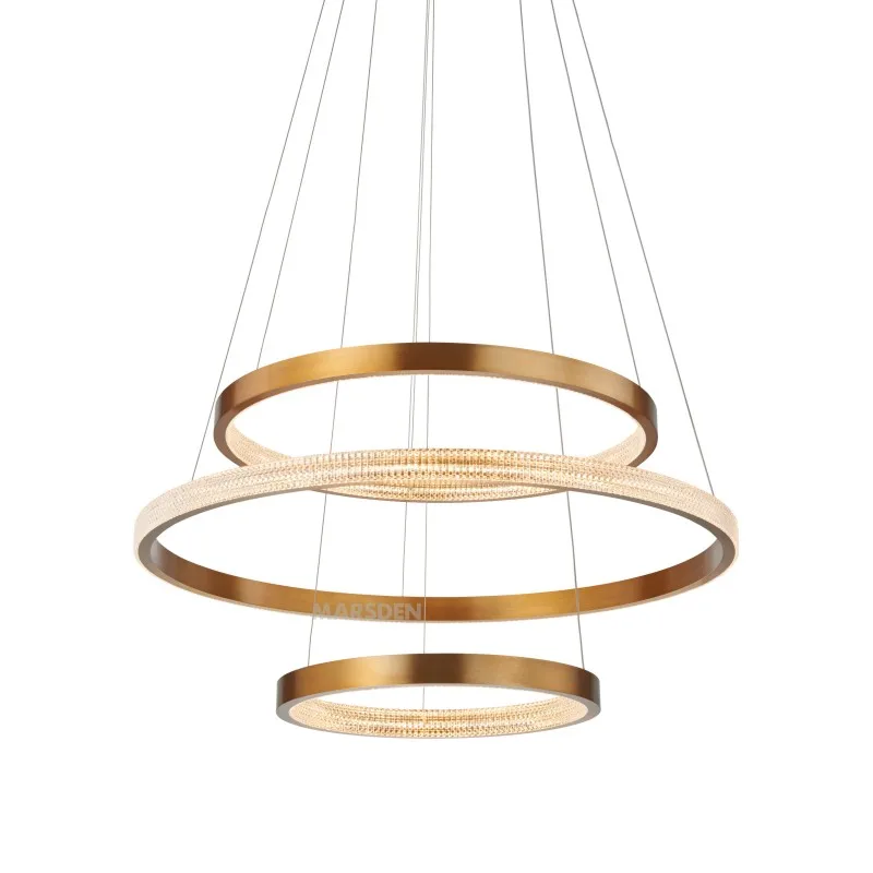 MARSDEN  aluminium Simple hanging decorative modern chandelier luxury acrylic gold led chandelier
