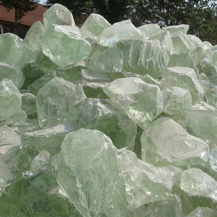 Original factory quality slag tumbled glass blocks rocks