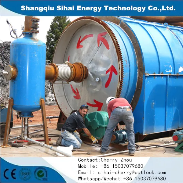 Used rubber tyres extracting oil plants recycle tyre to fuel oil with free installation