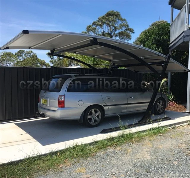 Single Slope Car Park Canopy Awnings Carport Kits Garages, Canopies & Carports Metal Hard Pressed Aluminum Alloy 6061-T6 100%