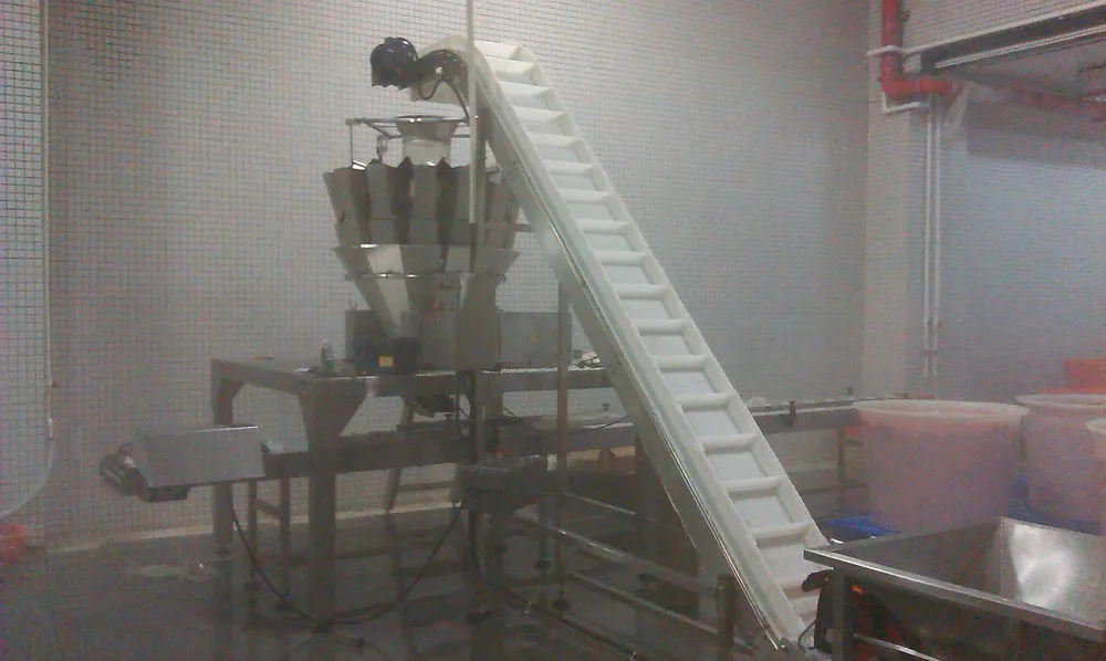 automatic weighing filling and manual bagging system for puffed food