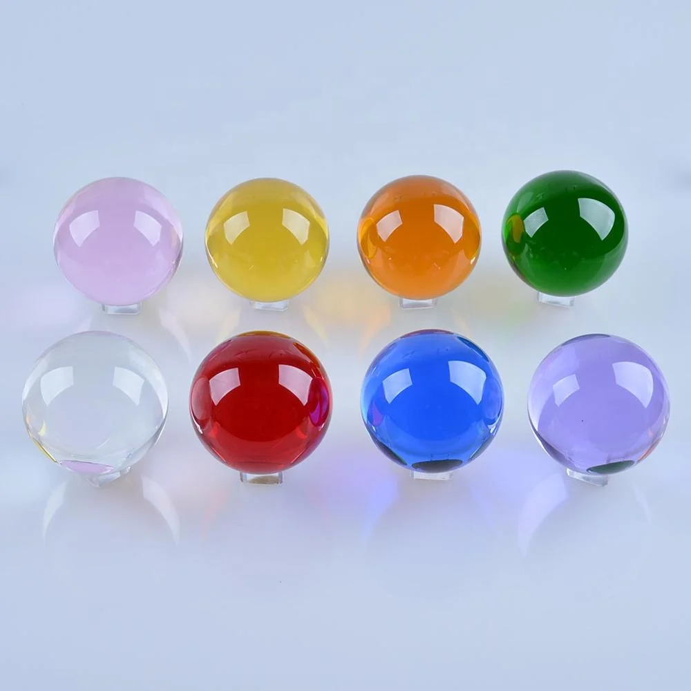Glass Crystal Ball 100mm Healing Sphere Photography Props Ball Gifts without base
