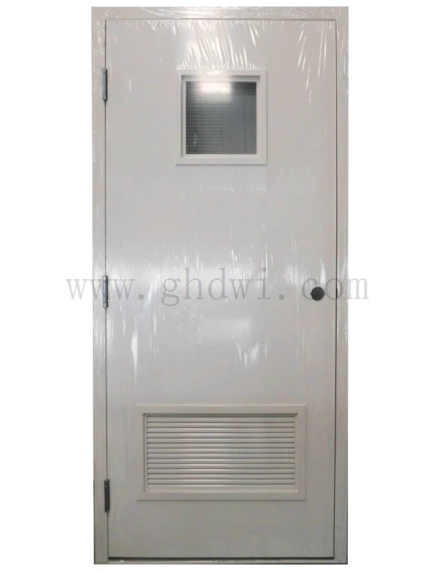 steel door with louver glass WH/FM/ certificated lowes fire rated doors price of fire rated doors