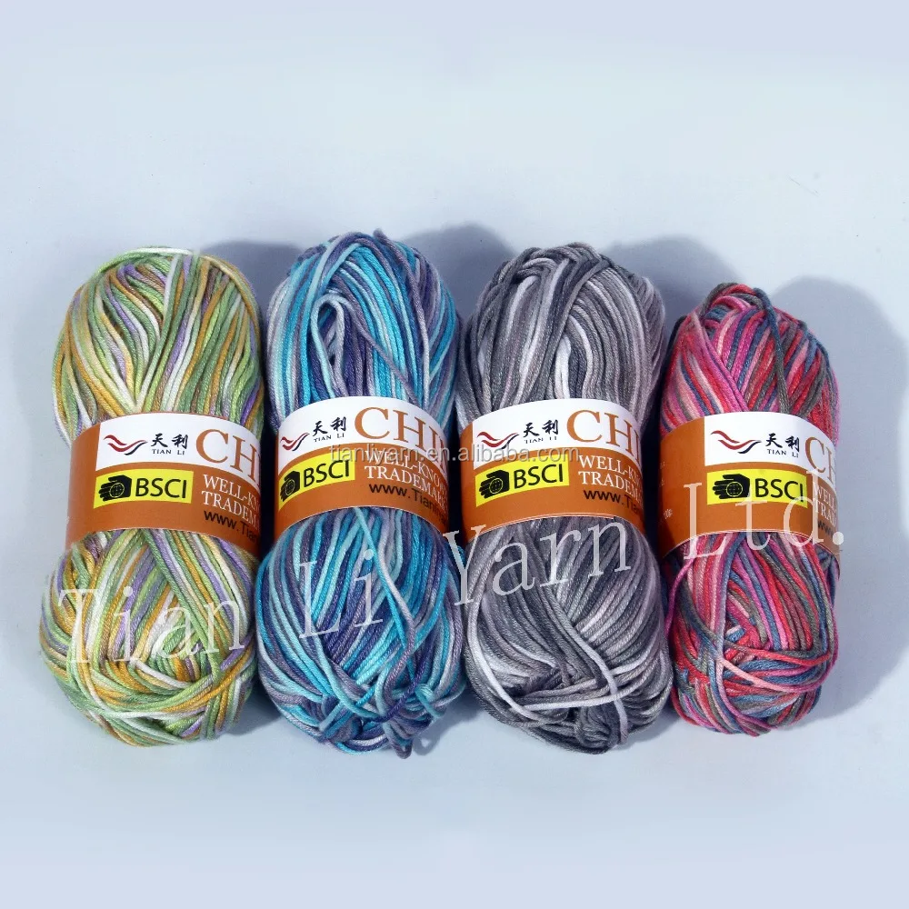 Bamboo Yarn Acrylic Yarn Hand Knitting Yarn Mutil-color Yarn