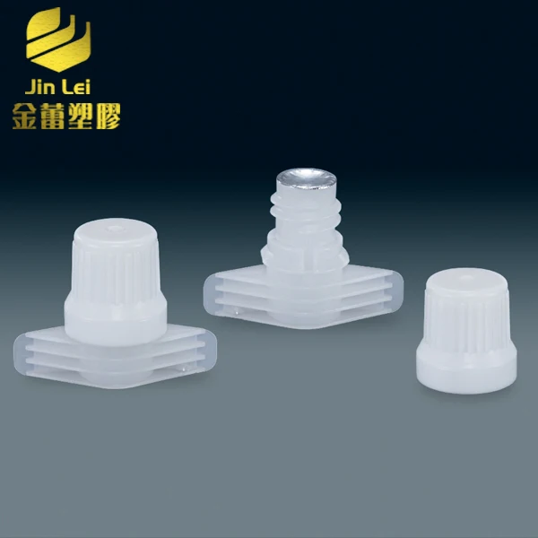 9.6mm plastic spout with aluminium film cover and cap