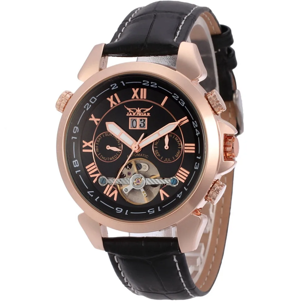 Jaragar hot wrist watches men luxury brand automatic movement saat ,gold watch