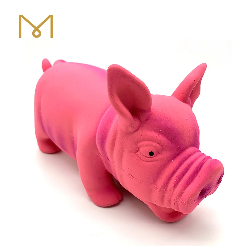 manufacturer wholesale squeak toys pig shaped soft latex rubber pig dog chew toy