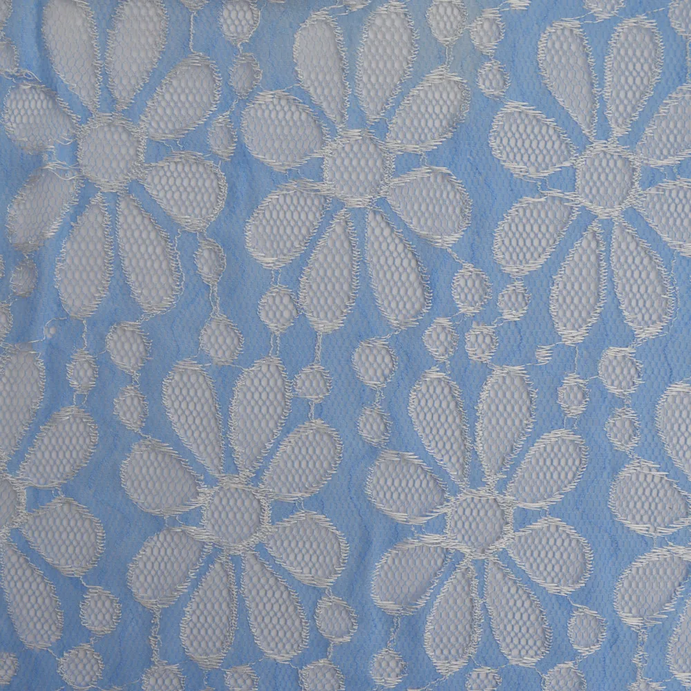 Chic two tone floral nylon/spandex raschel lace fabric for apparel