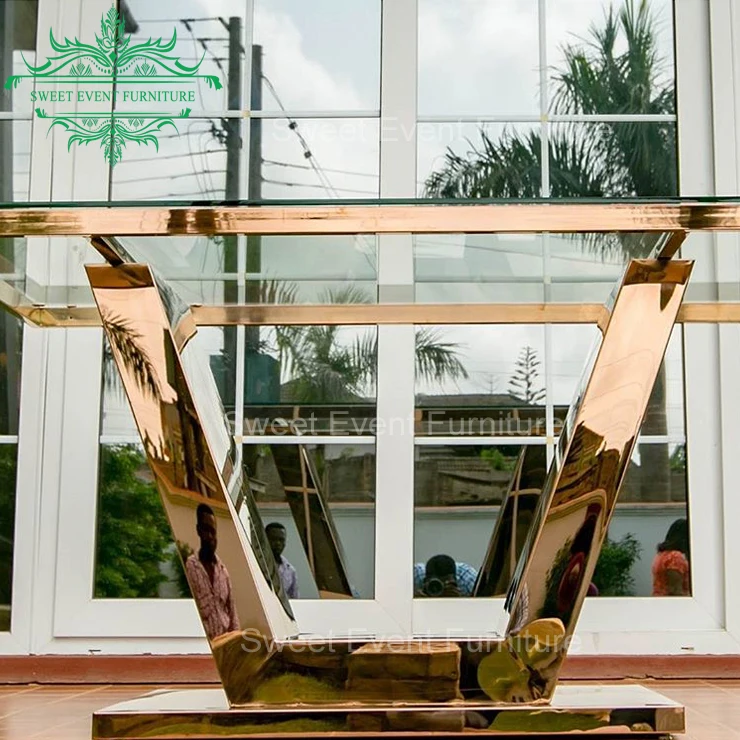 New dining room furniture stainless steel metal frame dining table