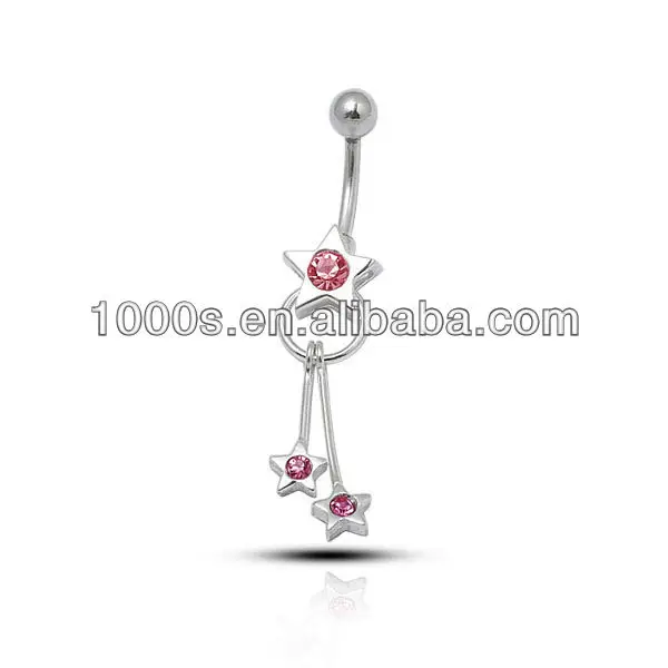 Stainless steel bottom ring with crystal