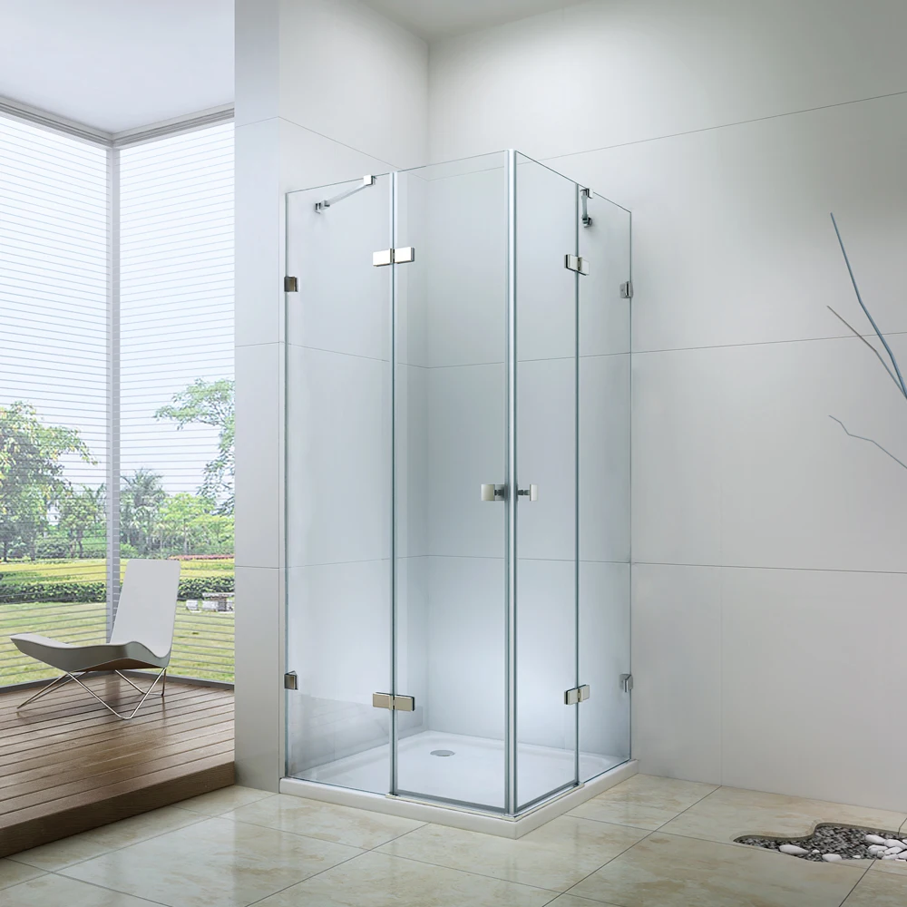 EX-407 Portable Sliding Plastic Hinged Shower Doors