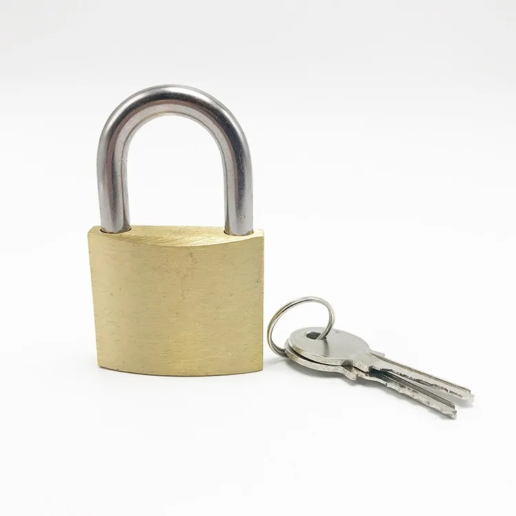 Factory wholesale fine polishing big small thin type best safty cheap price imitate brass padlock