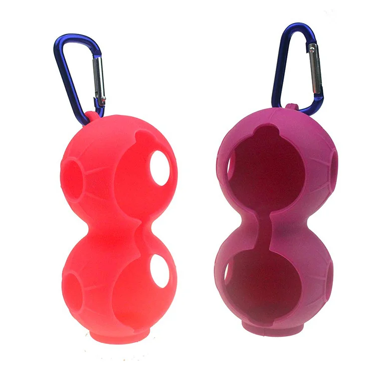 Lightweight Portable Silicone Golf Ball Holder For Two Balls