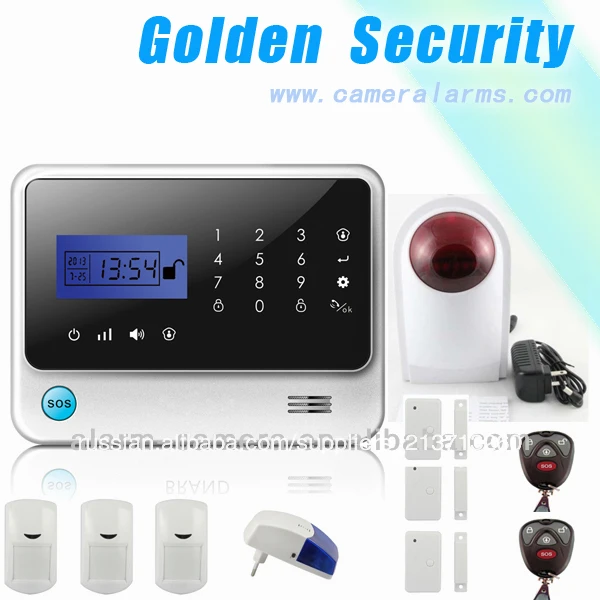 Gsm беспроводной домашней охранной сигнализации система с жк-дисплеем