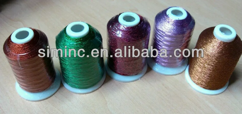 
Popular high quality Metallic thread as embroidery thread/Yarn or knitting weaving yarn 