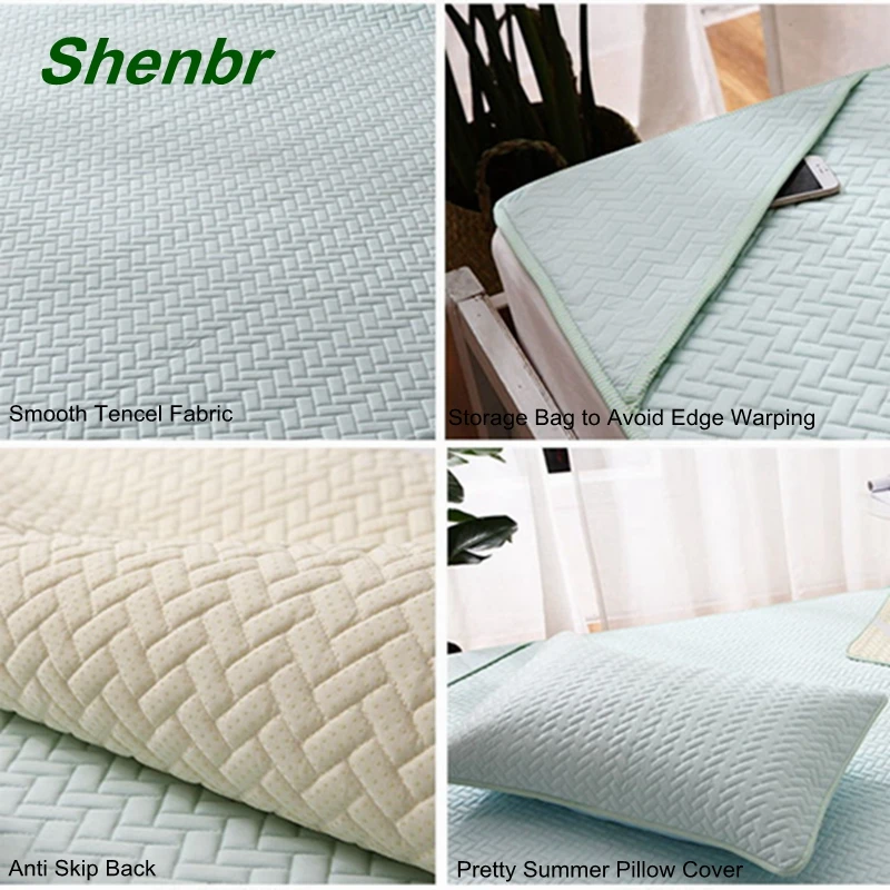 
Luxury Ice Silk Natural Latex Summer Cool Cooling Sleeping Mat 