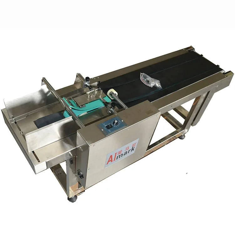 A6 feeder for plastic cards mini conveyor belt match with cij inkjet printer machine