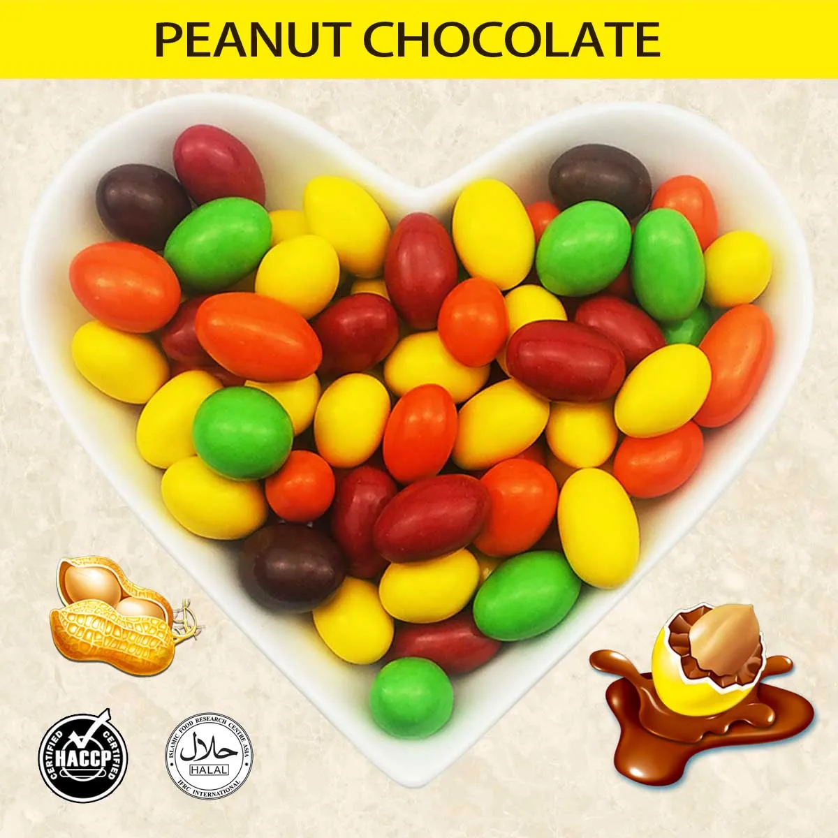 Молочный шоколад с арахисовым покрытием