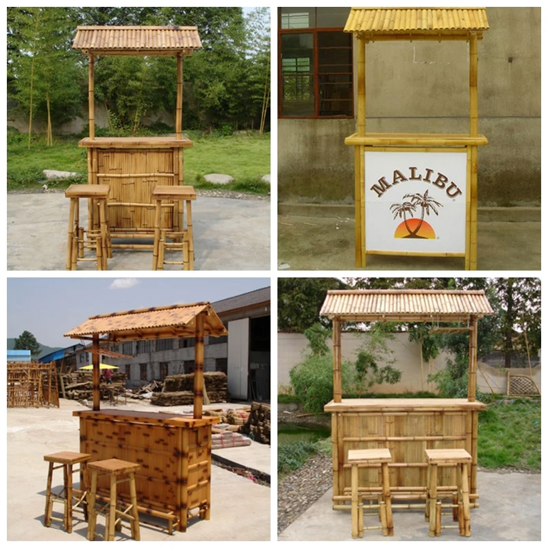 
Factory wholesale price alibaba website china supplier coconut tree pattern bamboo tiki bar 