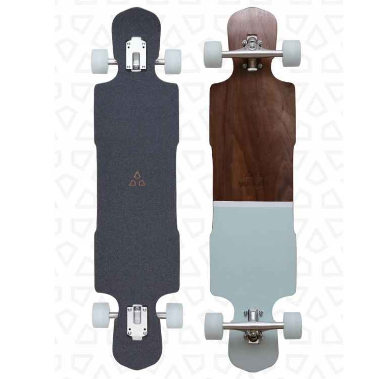 
Drop Through Longboard 39 x 9.32 inches Hard Rock Canadian Maple Skateboard for Freeride Freestyle Downhill AQ1315 