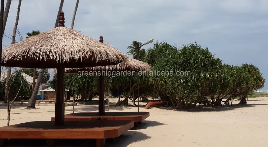 Artificial palm leaf thatch roofing umbrella outdoor thatch beach umbrellas