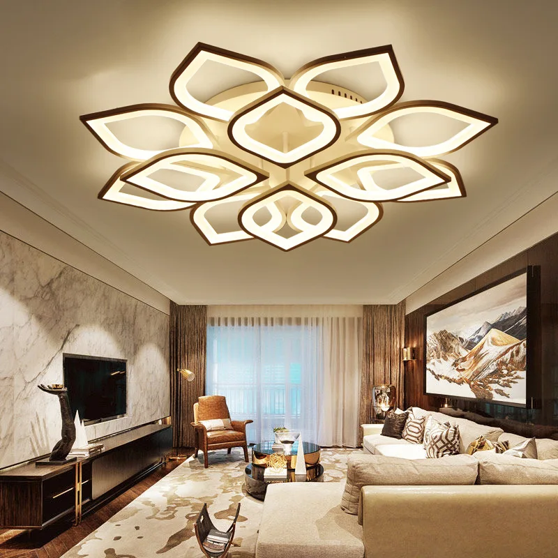 2018 New Products Creative Living Room Lamp 6/8/12 Head Warm Modern Flush Mount LED Ceiling Lamp with remote control