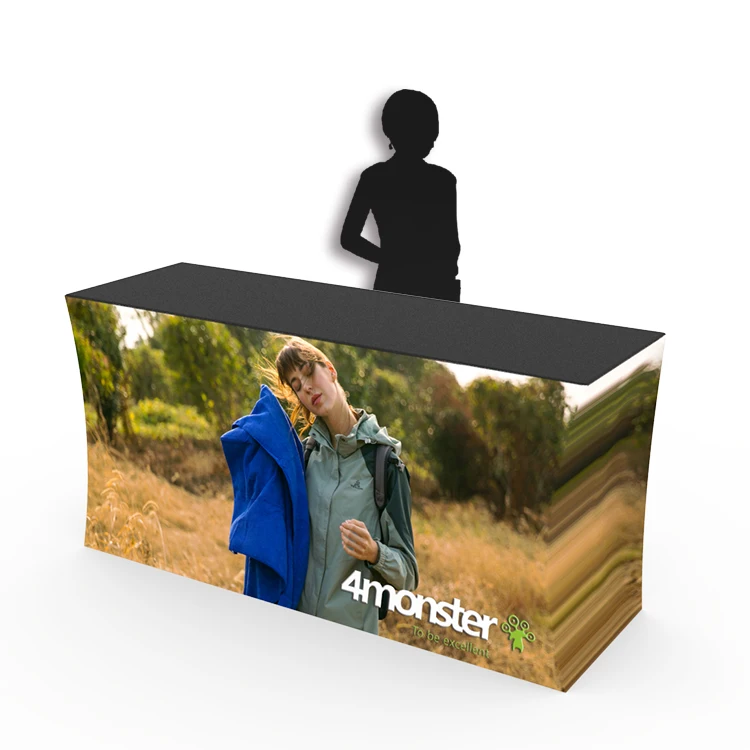 Hot sale advertising aluminum counter promotion table folding desk