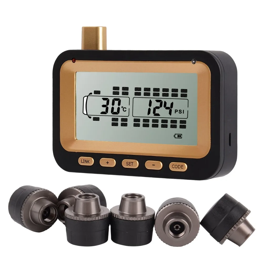 KingAuto Truck Trailer RV TPMS for 4 wheels, Trailers Auto switch  Two-year warranty