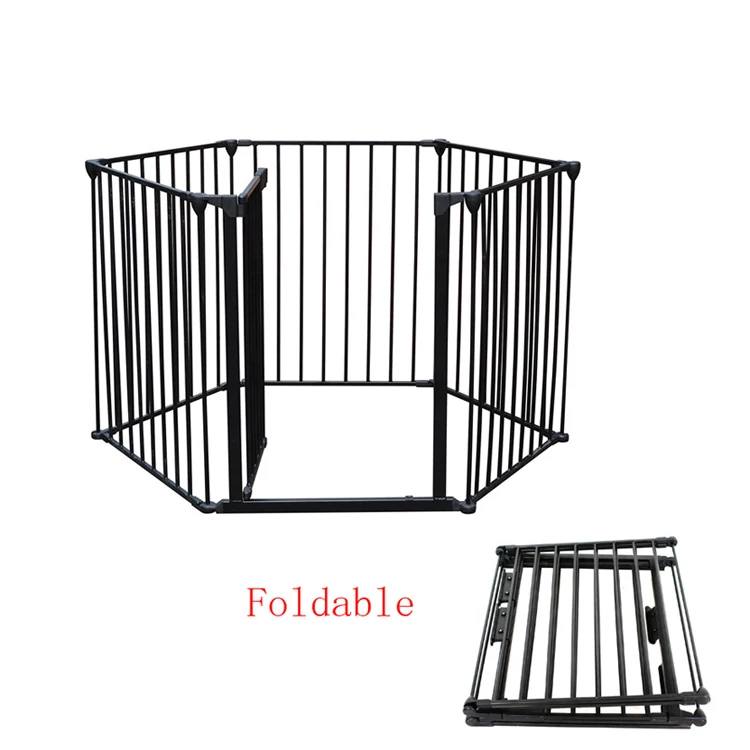 Cusrom portable large long baby fence indoor outdoor baby proof gate fence baby safety fence for dogs