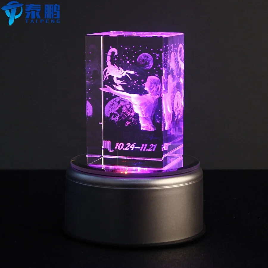 
New style 3d laser engraving crystal model for customized gifts 